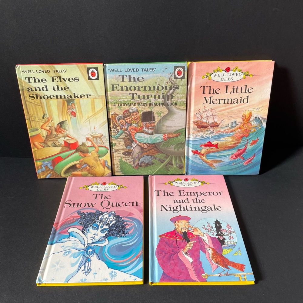 Lot of 5 Vintage kids book well loved tales last Ladybird easy reading hardcover